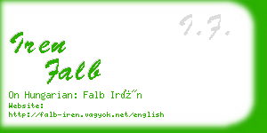 iren falb business card